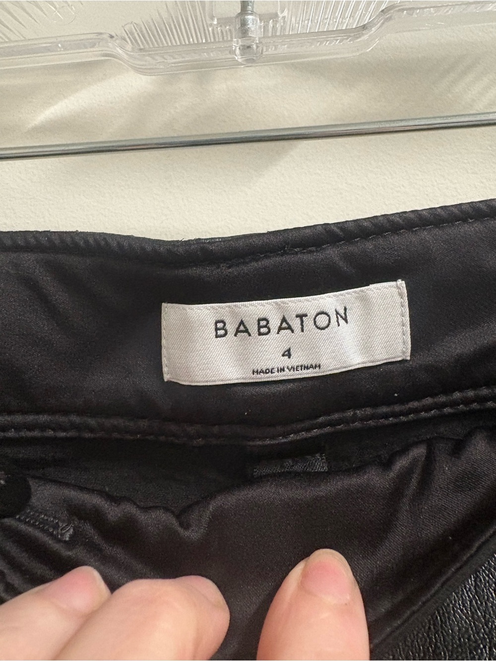 Babaton Command Cropped Black Faux Leather Pants Size 4 - Picture 5 of 11